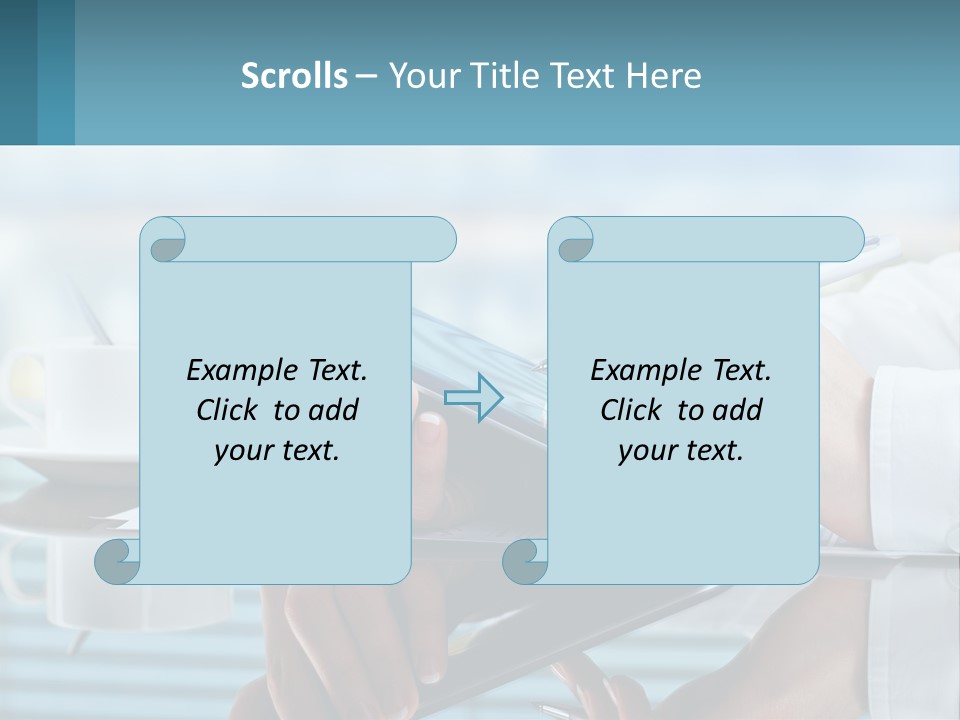 A Person Using A Laptop Computer On A Desk PowerPoint Template