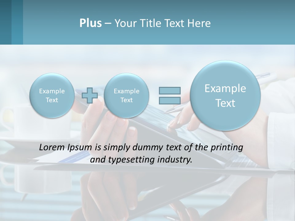 A Person Using A Laptop Computer On A Desk PowerPoint Template