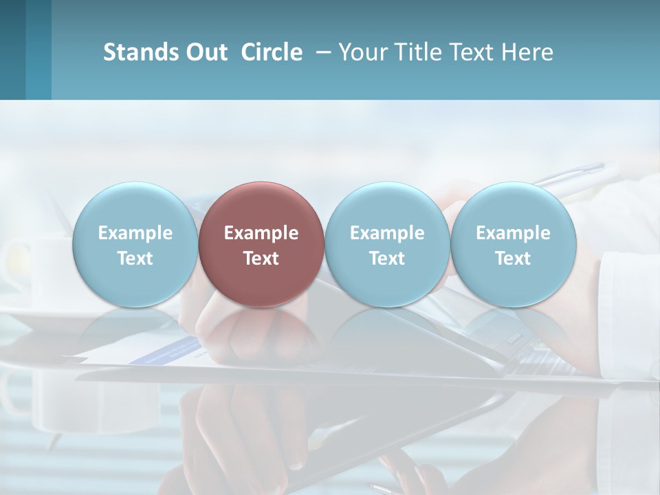 A Person Using A Laptop Computer On A Desk PowerPoint Template