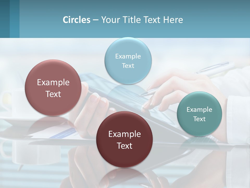 A Person Using A Laptop Computer On A Desk PowerPoint Template