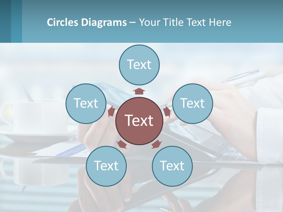A Person Using A Laptop Computer On A Desk PowerPoint Template
