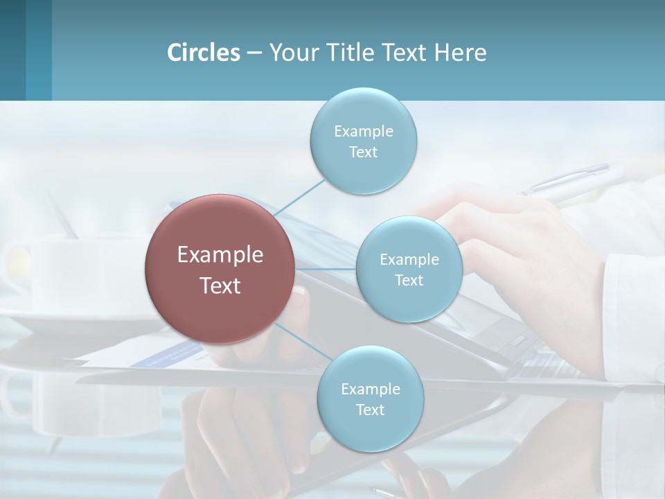 A Person Using A Laptop Computer On A Desk PowerPoint Template