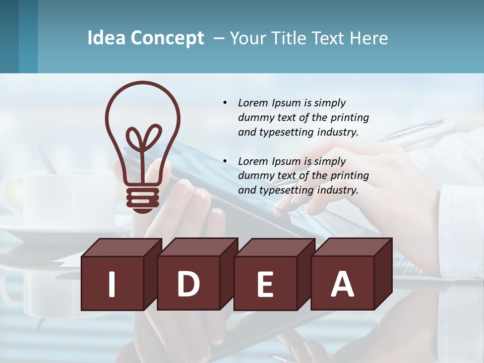 A Person Using A Laptop Computer On A Desk PowerPoint Template
