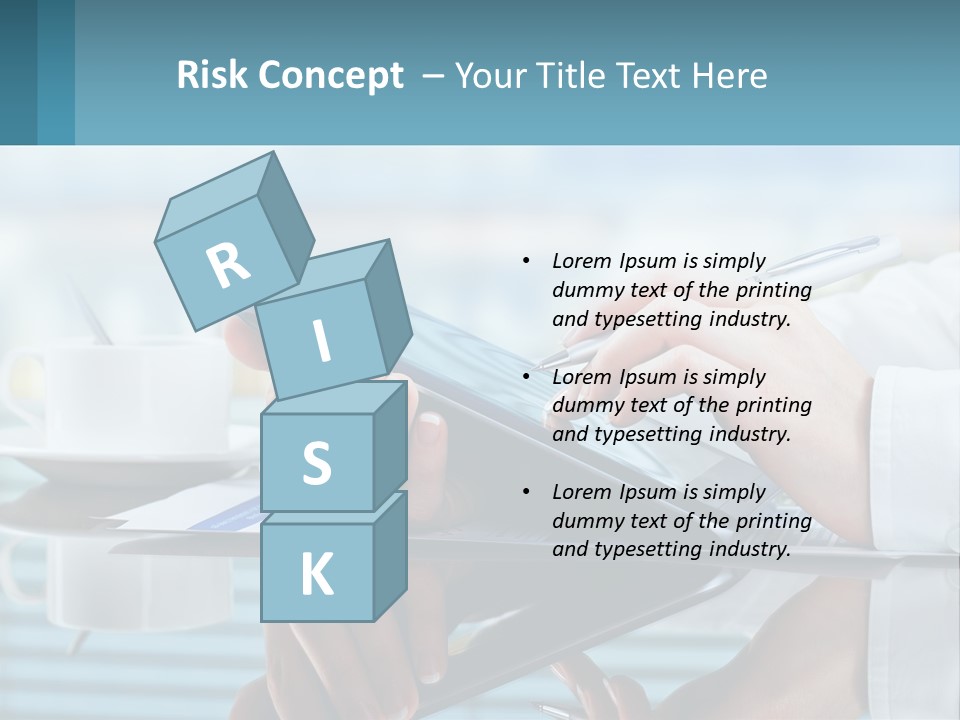 A Person Using A Laptop Computer On A Desk PowerPoint Template