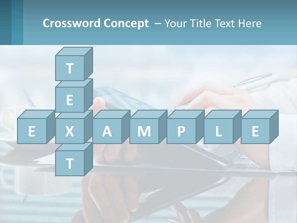 A Person Using A Laptop Computer On A Desk PowerPoint Template