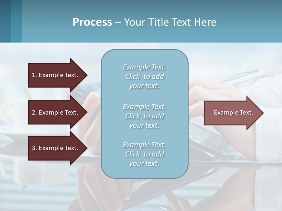 A Person Using A Laptop Computer On A Desk PowerPoint Template