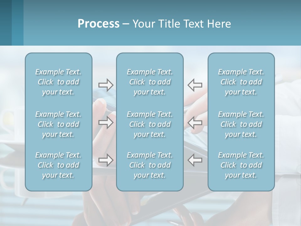 A Person Using A Laptop Computer On A Desk PowerPoint Template