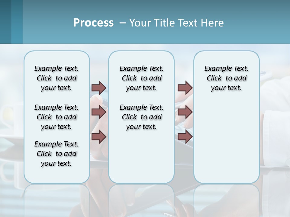 A Person Using A Laptop Computer On A Desk PowerPoint Template