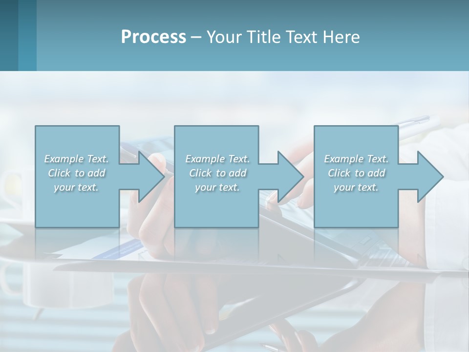A Person Using A Laptop Computer On A Desk PowerPoint Template