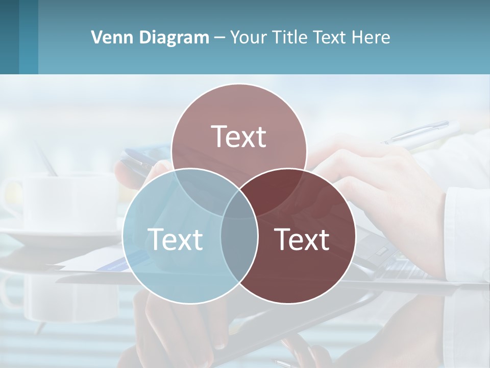 A Person Using A Laptop Computer On A Desk PowerPoint Template