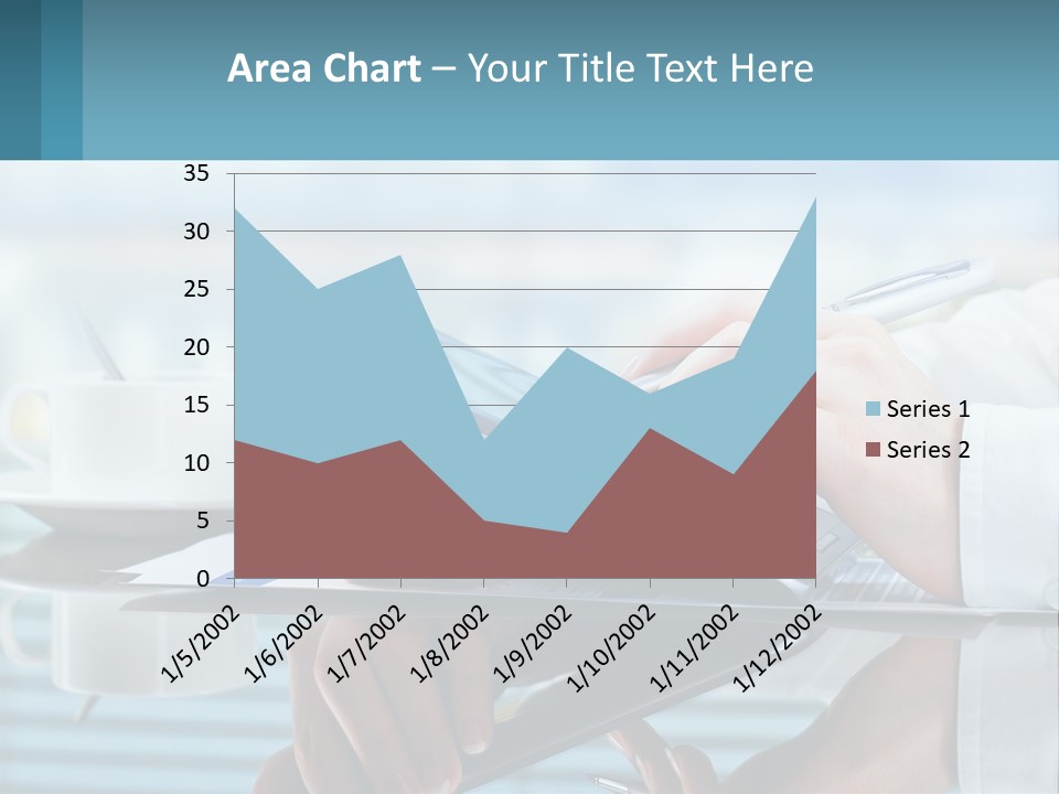 A Person Using A Laptop Computer On A Desk PowerPoint Template