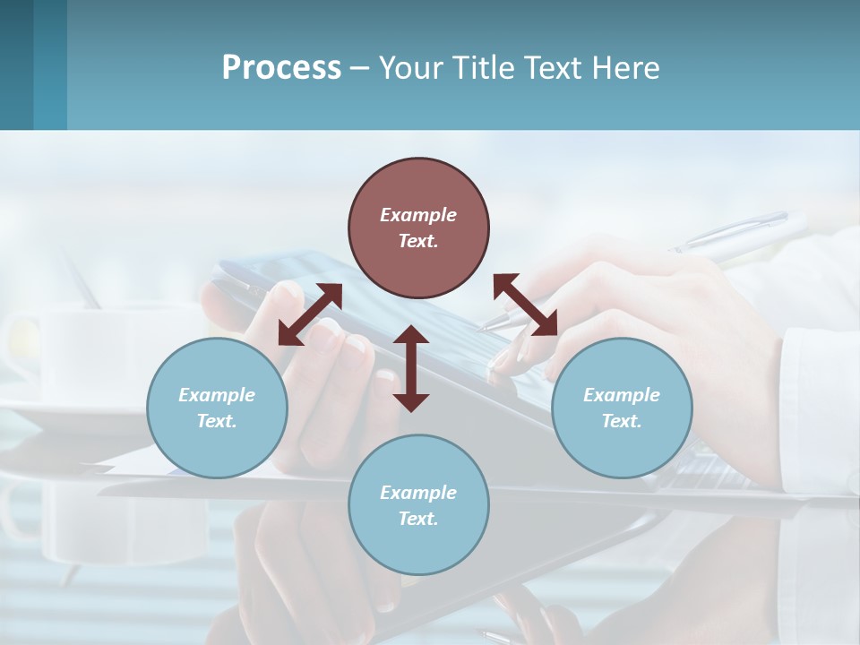A Person Using A Laptop Computer On A Desk PowerPoint Template