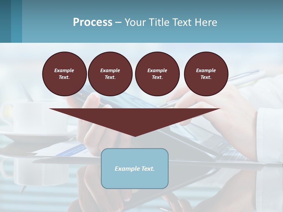 A Person Using A Laptop Computer On A Desk PowerPoint Template