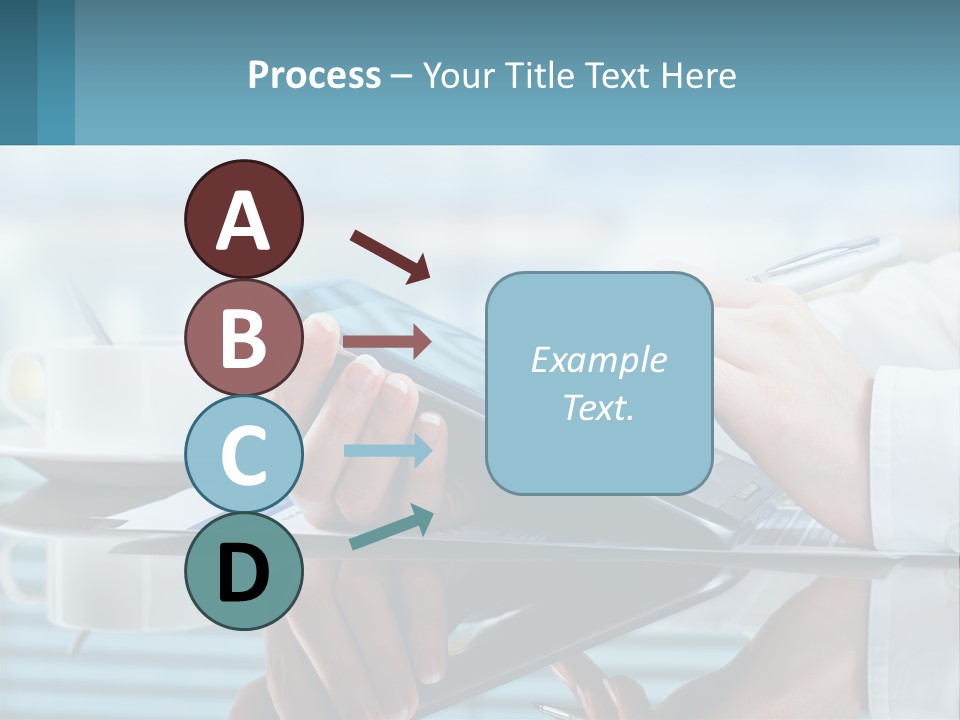 A Person Using A Laptop Computer On A Desk PowerPoint Template