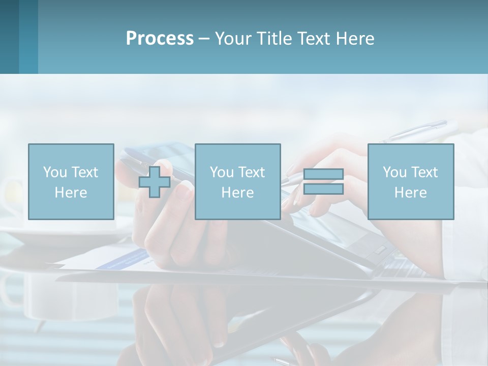 A Person Using A Laptop Computer On A Desk PowerPoint Template