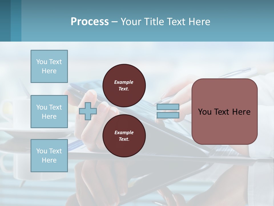 A Person Using A Laptop Computer On A Desk PowerPoint Template