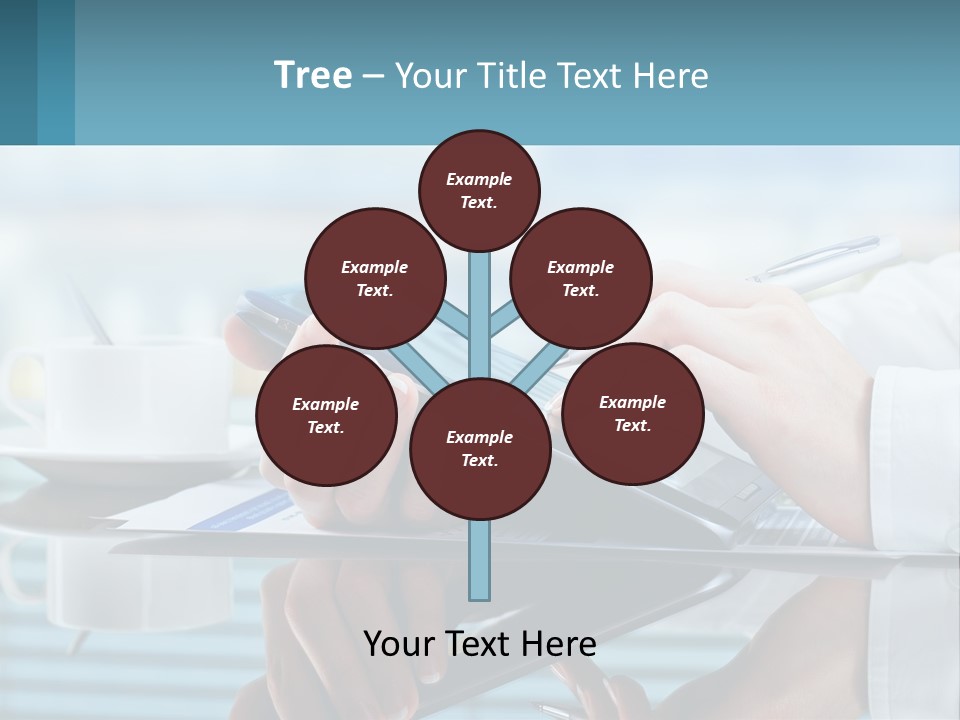 A Person Using A Laptop Computer On A Desk PowerPoint Template