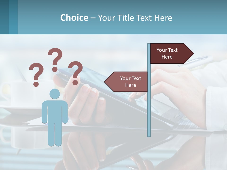 A Person Using A Laptop Computer On A Desk PowerPoint Template