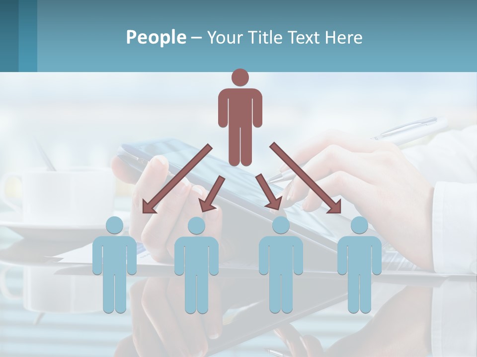 A Person Using A Laptop Computer On A Desk PowerPoint Template