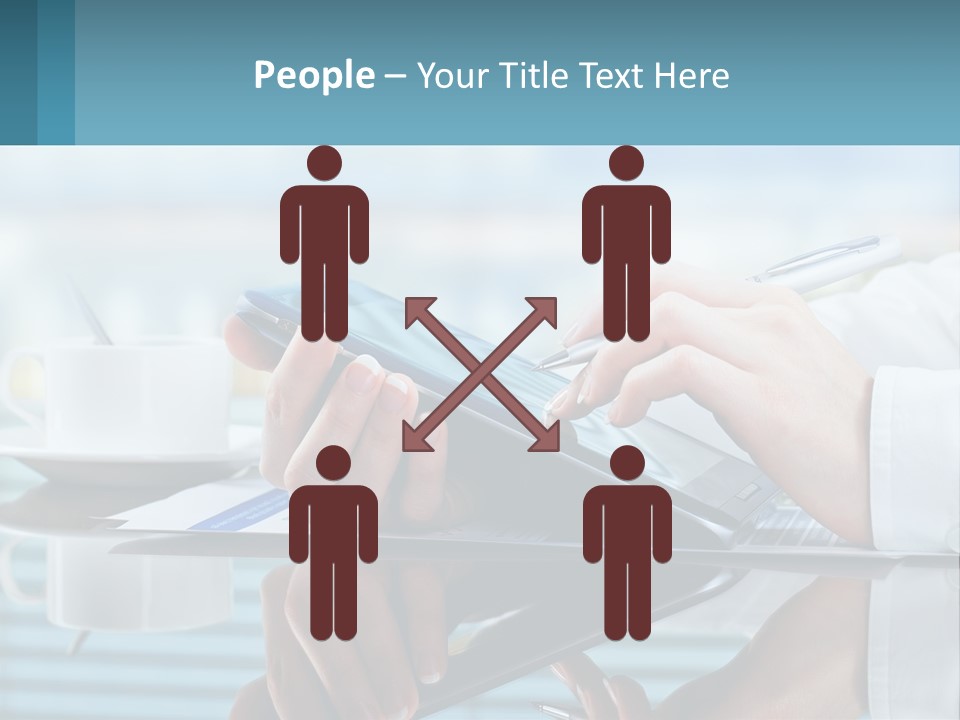 A Person Using A Laptop Computer On A Desk PowerPoint Template