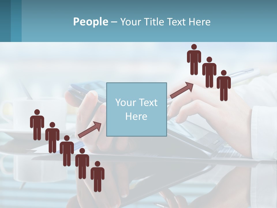 A Person Using A Laptop Computer On A Desk PowerPoint Template