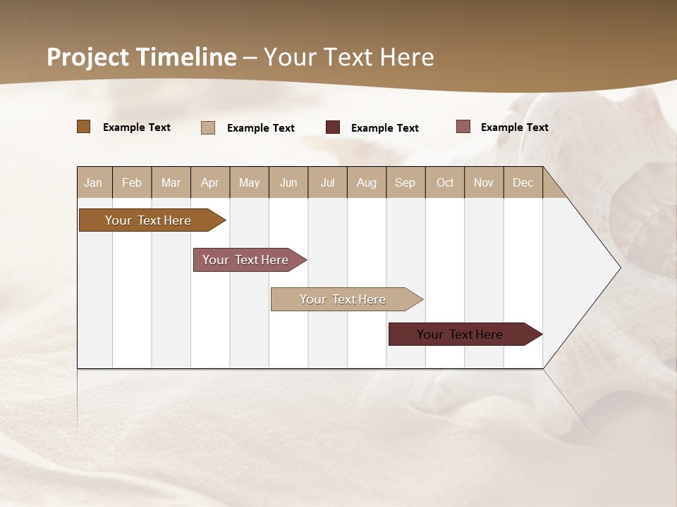 A Sea Shell On A Sandy Beach Powerpoint Template PowerPoint Template