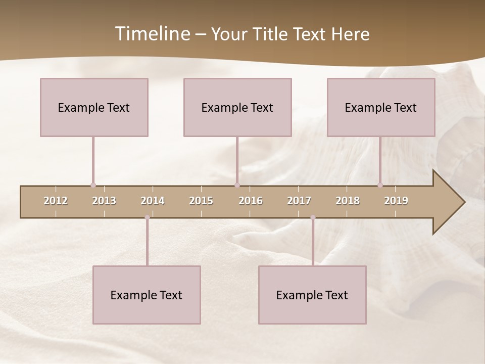 A Sea Shell On A Sandy Beach Powerpoint Template PowerPoint Template