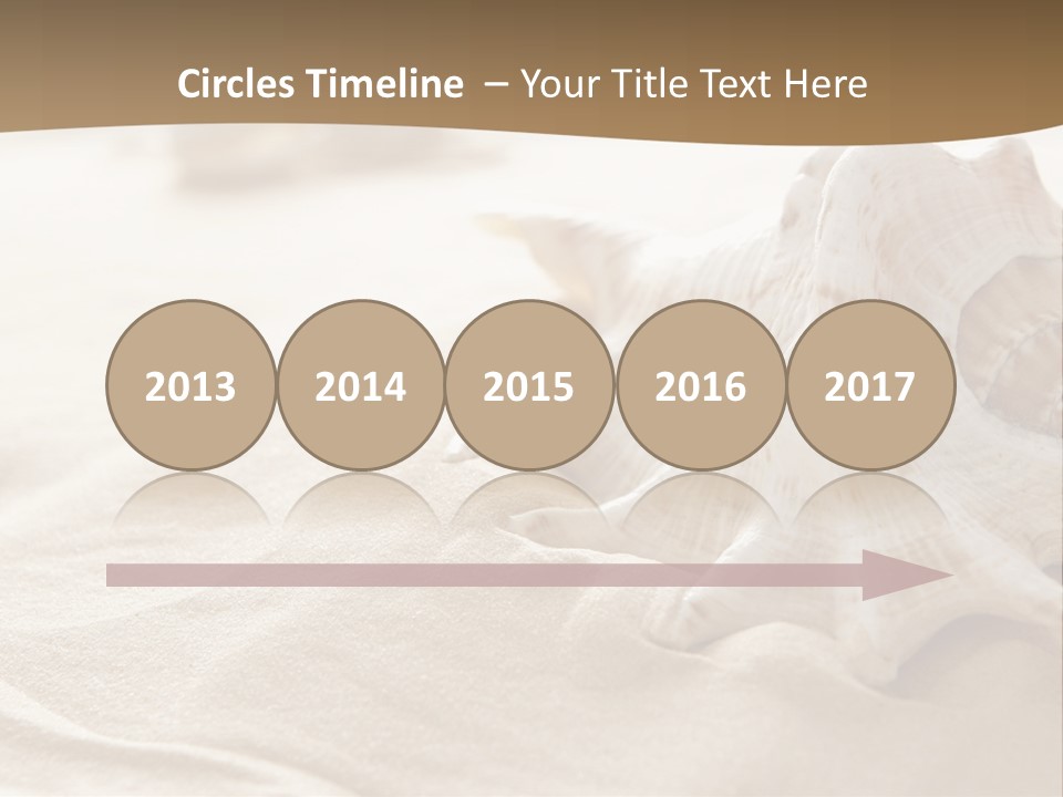 A Sea Shell On A Sandy Beach Powerpoint Template PowerPoint Template