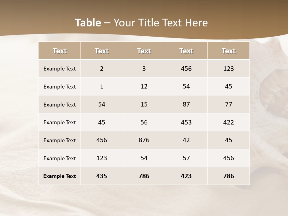 A Sea Shell On A Sandy Beach Powerpoint Template PowerPoint Template