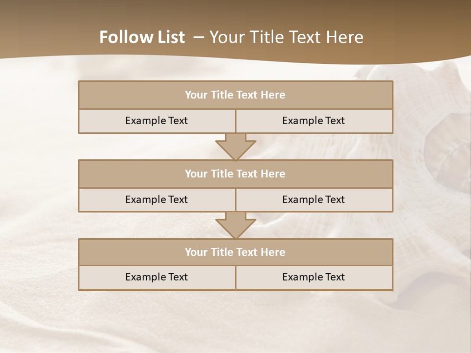 A Sea Shell On A Sandy Beach Powerpoint Template PowerPoint Template