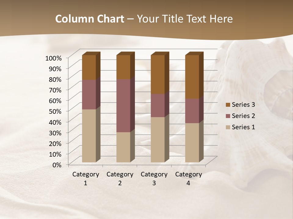 A Sea Shell On A Sandy Beach Powerpoint Template PowerPoint Template