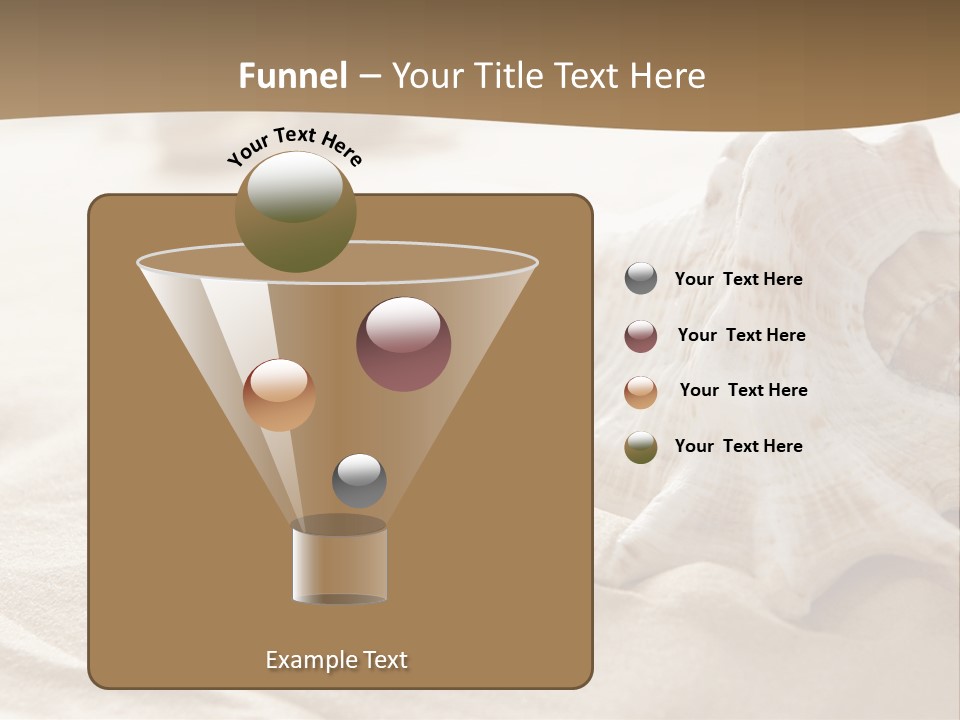 A Sea Shell On A Sandy Beach Powerpoint Template PowerPoint Template