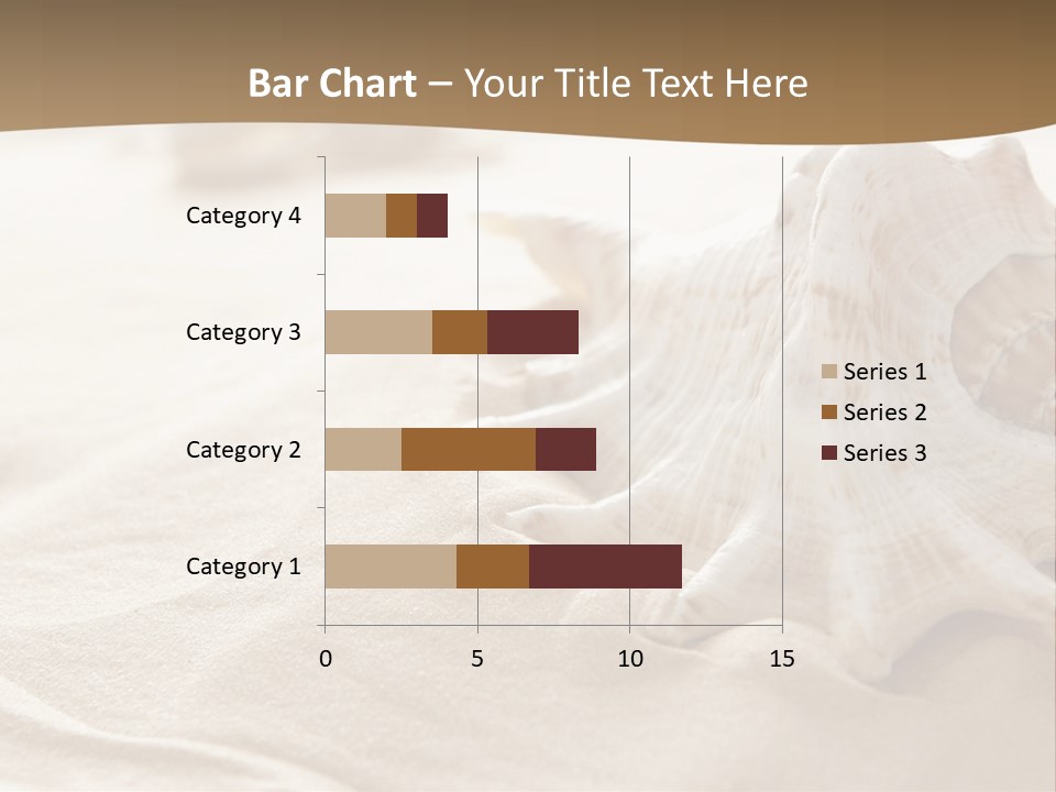 A Sea Shell On A Sandy Beach Powerpoint Template PowerPoint Template