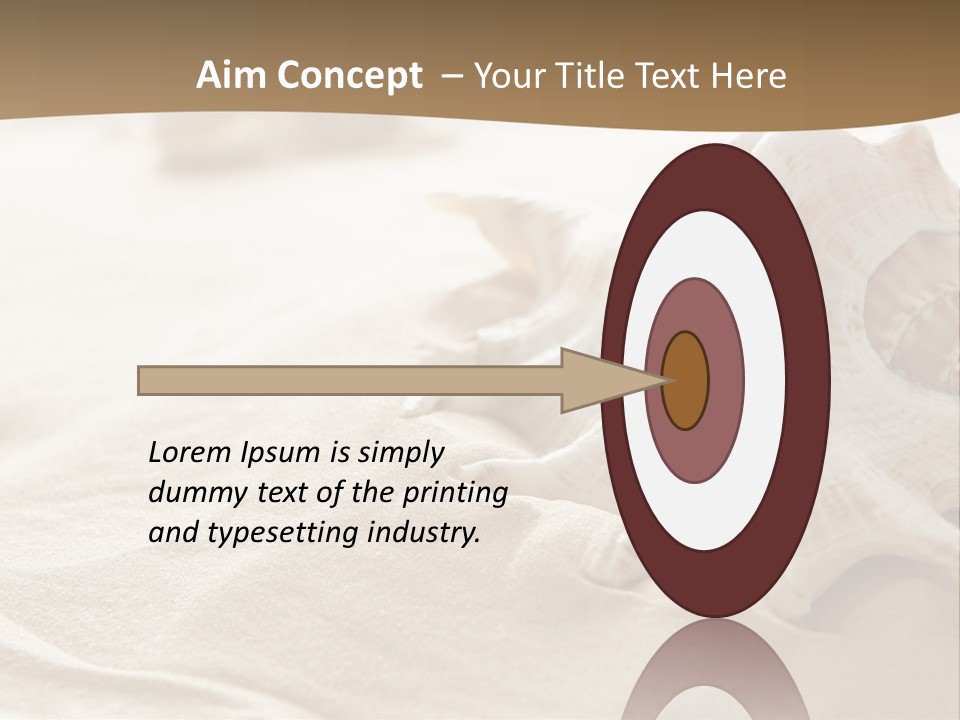 A Sea Shell On A Sandy Beach Powerpoint Template PowerPoint Template