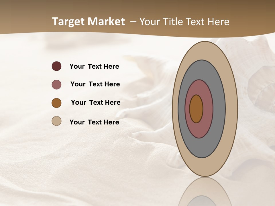 A Sea Shell On A Sandy Beach Powerpoint Template PowerPoint Template