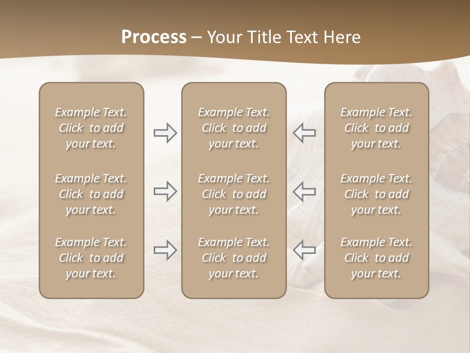 A Sea Shell On A Sandy Beach Powerpoint Template PowerPoint Template