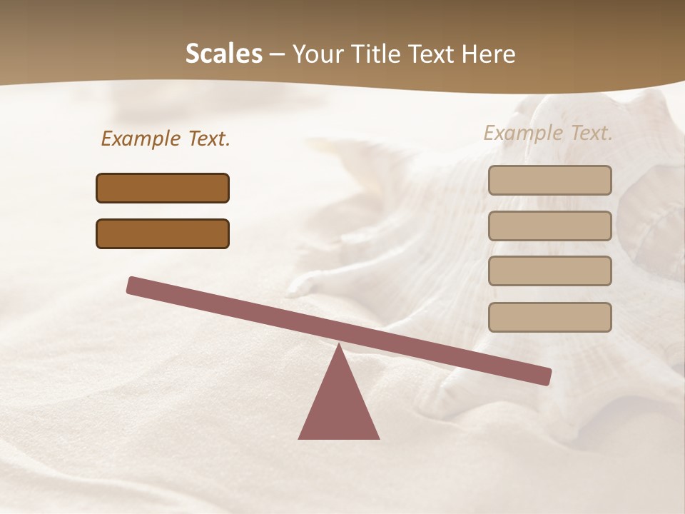A Sea Shell On A Sandy Beach Powerpoint Template PowerPoint Template