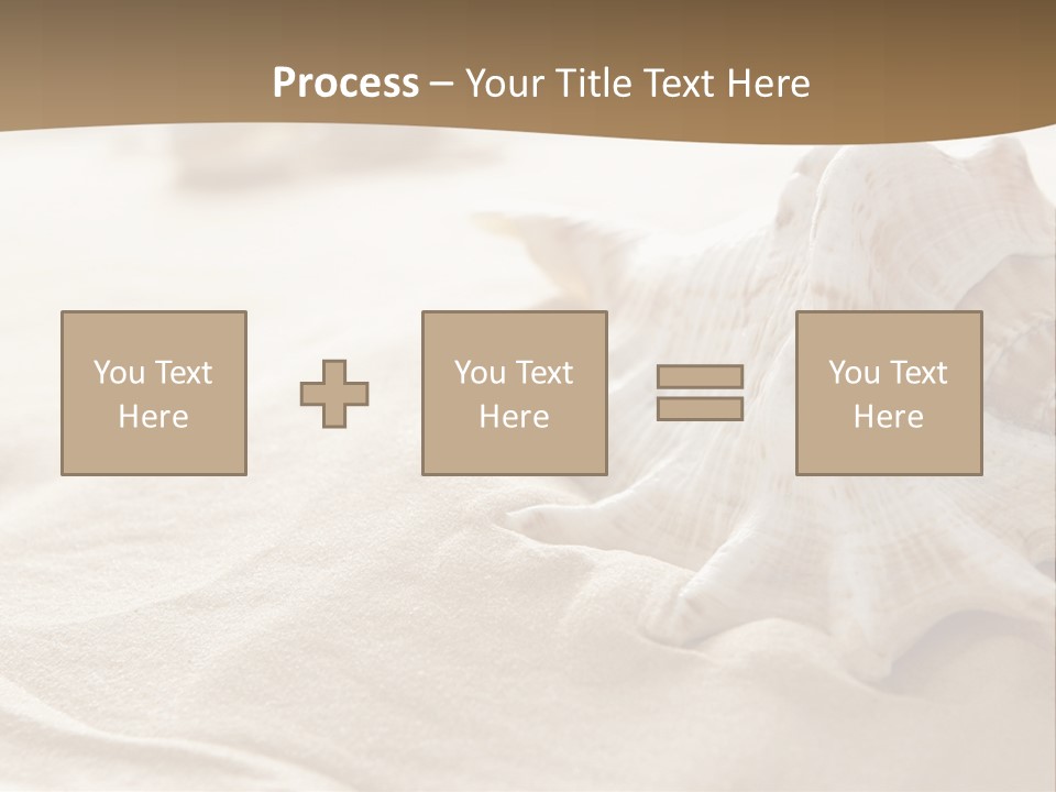 A Sea Shell On A Sandy Beach Powerpoint Template PowerPoint Template