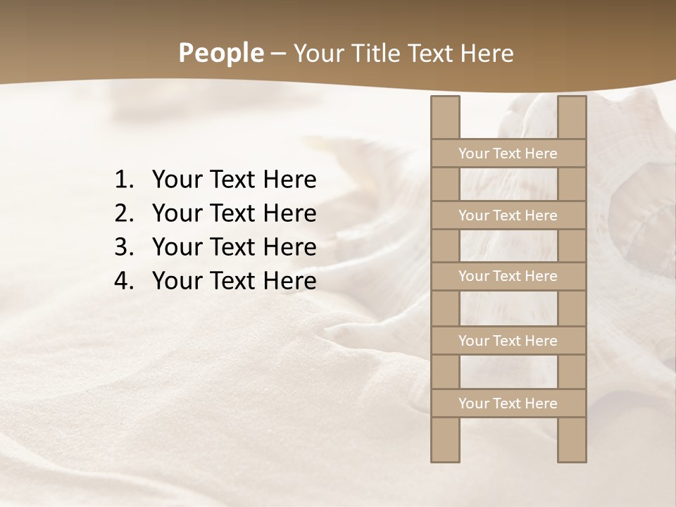 A Sea Shell On A Sandy Beach Powerpoint Template PowerPoint Template