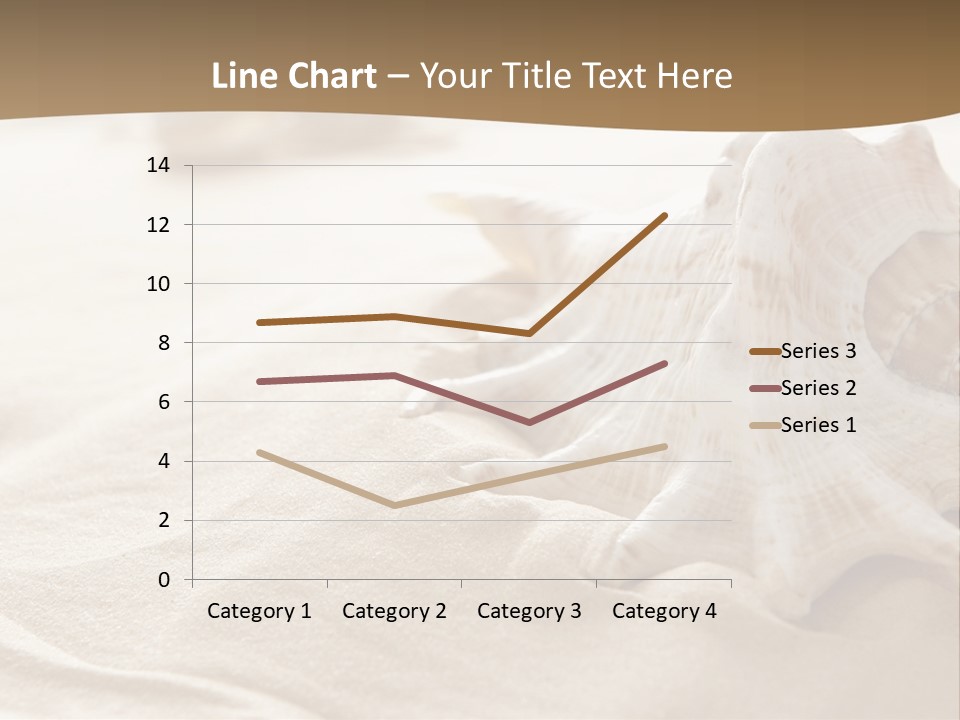 A Sea Shell On A Sandy Beach Powerpoint Template PowerPoint Template