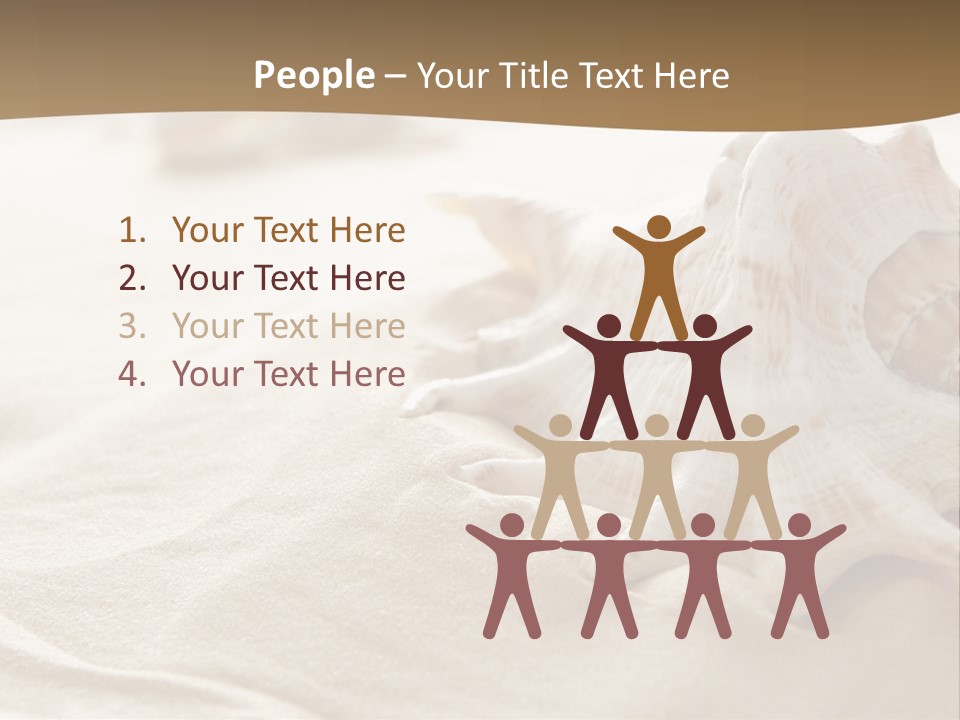 A Sea Shell On A Sandy Beach Powerpoint Template PowerPoint Template