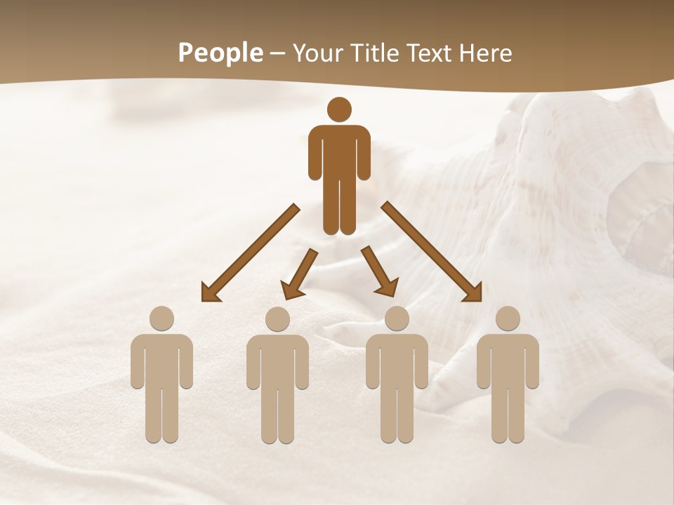 A Sea Shell On A Sandy Beach Powerpoint Template PowerPoint Template