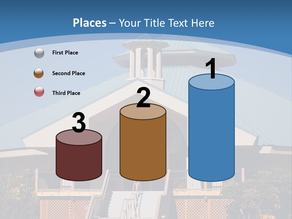 A Church With A Cross On Top Of It PowerPoint Template