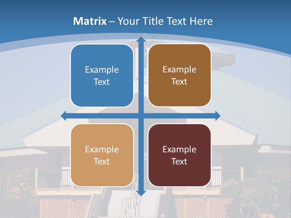 A Church With A Cross On Top Of It PowerPoint Template