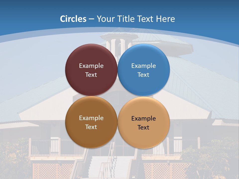 A Church With A Cross On Top Of It PowerPoint Template