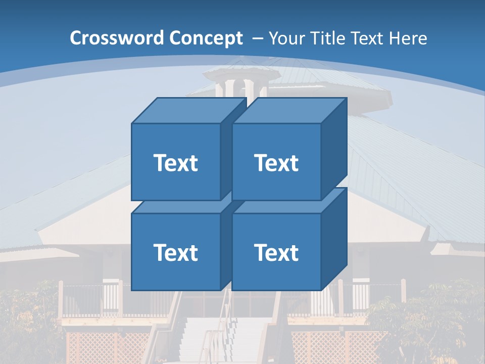 A Church With A Cross On Top Of It PowerPoint Template