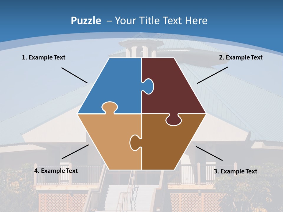 A Church With A Cross On Top Of It PowerPoint Template