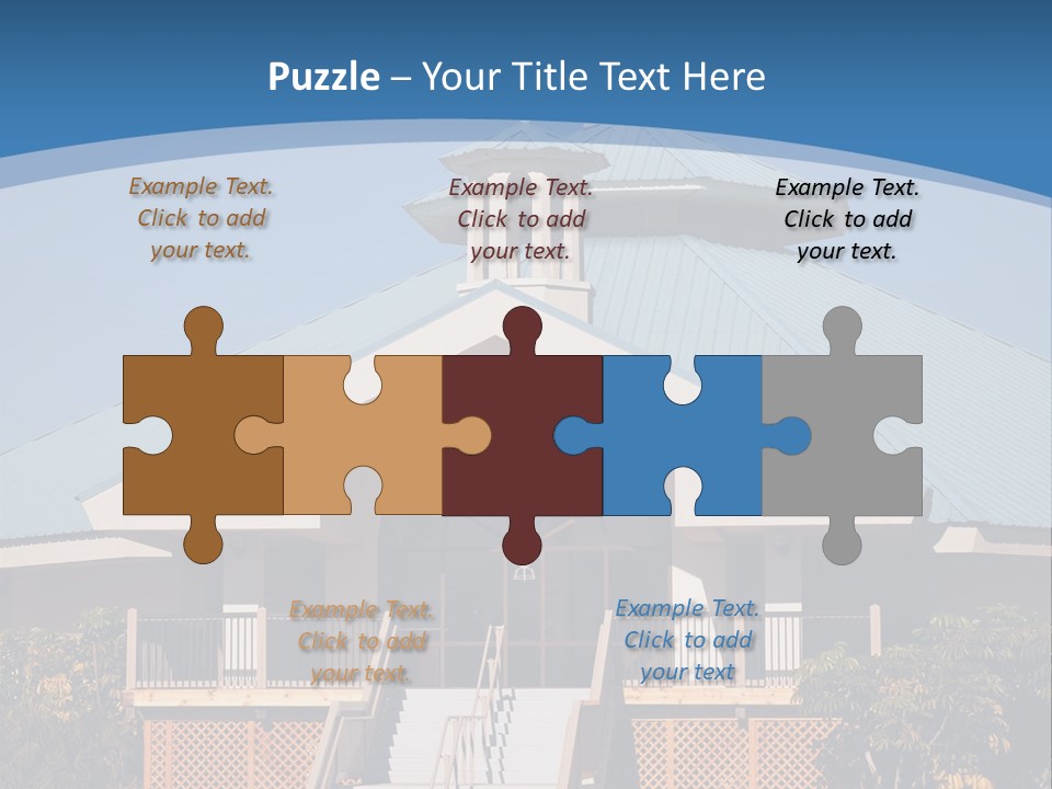 A Church With A Cross On Top Of It PowerPoint Template