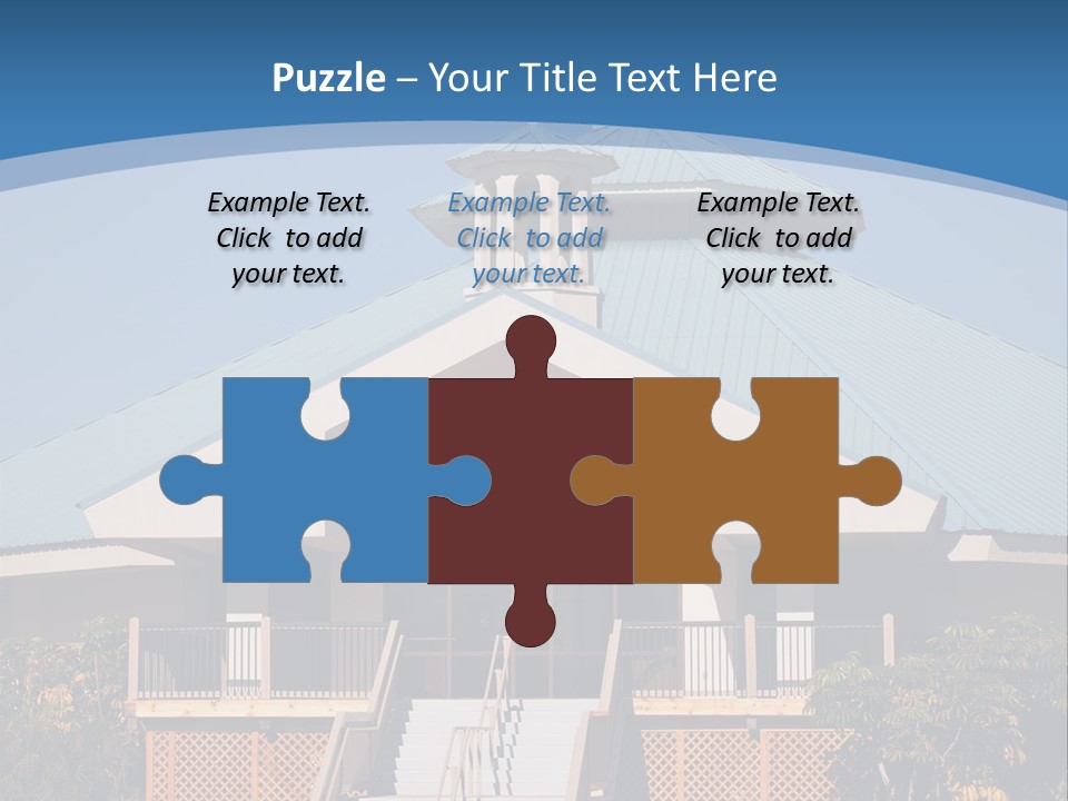 A Church With A Cross On Top Of It PowerPoint Template