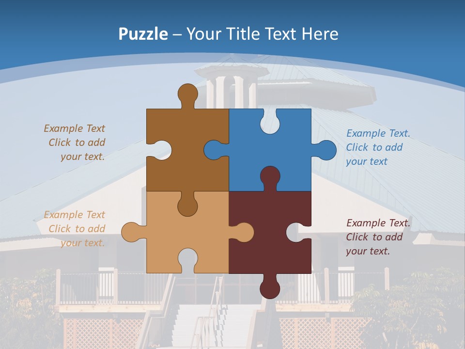 A Church With A Cross On Top Of It PowerPoint Template